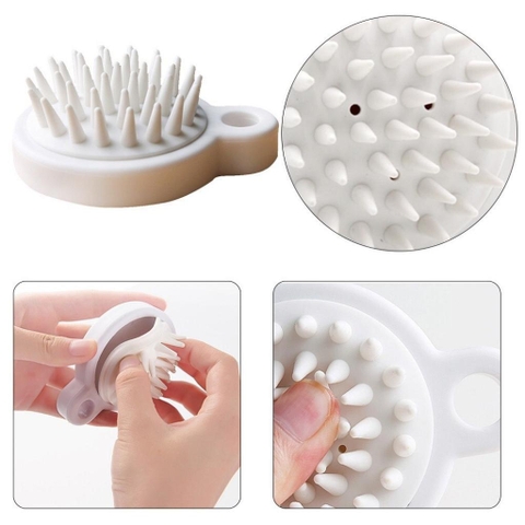 Lược gội đầu silicon MUJI – làm sạch sâu bụi bẩn trên da đầu, tẩy tế bào chết, massage thư giãn, kích thích mọc tóc