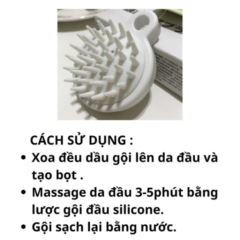 Lược gội đầu silicon MUJI – làm sạch sâu bụi bẩn trên da đầu, tẩy tế bào chết, massage thư giãn, kích thích mọc tóc