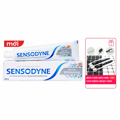 Kem đánh răng Sensodyne Gentle Whitening - 100G, làm trắng răng, chống ê buốt răng