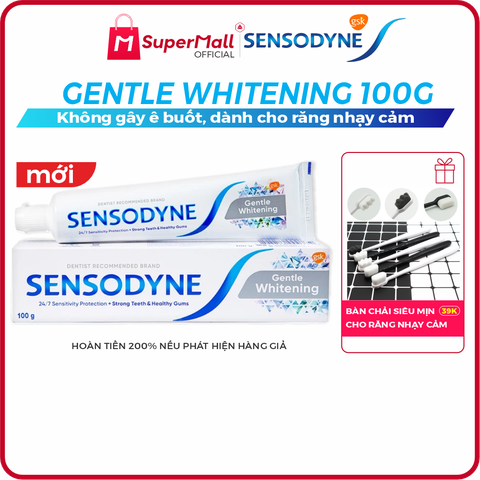 Kem đánh răng Sensodyne Gentle Whitening - 100G, làm trắng răng, chống ê buốt răng