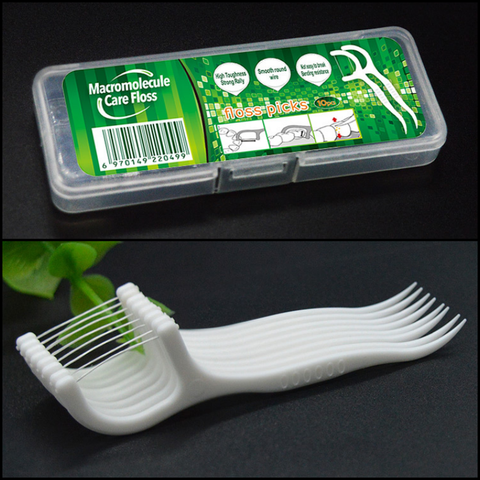 Tăm chỉ nha khoa Macromolecule hộp 30 chiếc siêu bền bỉ / Dental floss/ Dental floss pick