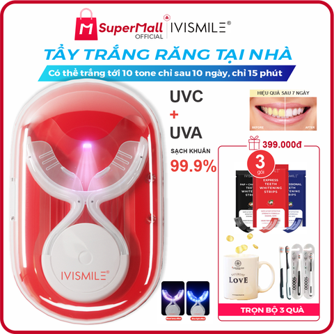 Máy tẩy trắng răng tại nhà IVISMILE - V.6, tích hợp đèn UV khử khuẩn