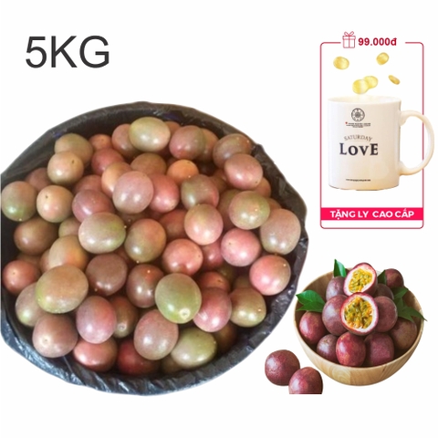 [𝐊𝐞̀𝐦 𝐐𝐮𝐚̀] 5kg Chanh dây tươi, chanh leo hái tại vườn Buôn Hồ, Daklak, hàng tuyển chọn