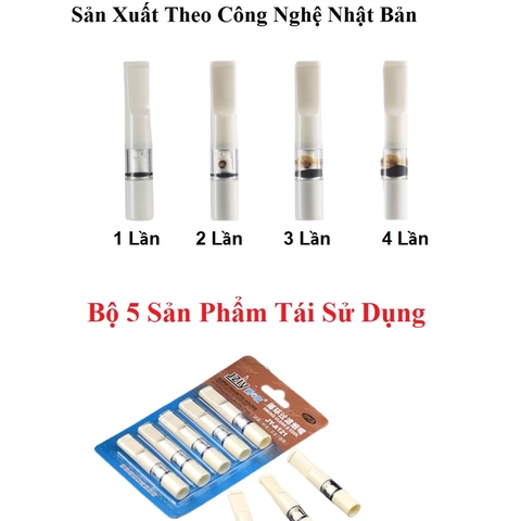 [Kèm quà] Bộ 5 cây lọc YJ121, bằng nhựa cao cấp, an toàn, có thể tái sử dụng nhiều lần