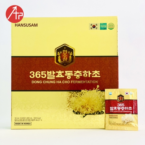 Nước chiết xuất đông trùng hạ thảo lên men Dongtrunghacho hộp 60 gói x 30ml