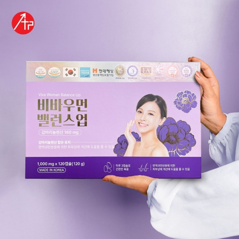 Thực phẩm bảo vệ sức khỏe Viva Woman Balance UP  (1000mg x 120 viên/hộp, 10 hộp/thùng)