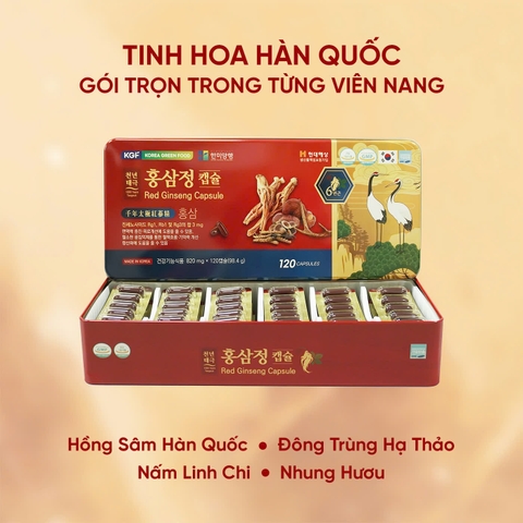 Viên Đạm Hồng Sâm Linh Chi Nhung Hươu Hanmi Hộp 120 Viên