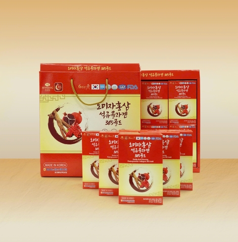 Thực phẩm bổ sung Omija Red Ginseng Pomegranate Collagen 365 Gold