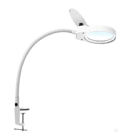 Kính lúp gắn bàn có đèn TERINO DE-7SW (phóng đại 8X và 15X, Led, màu trắng)