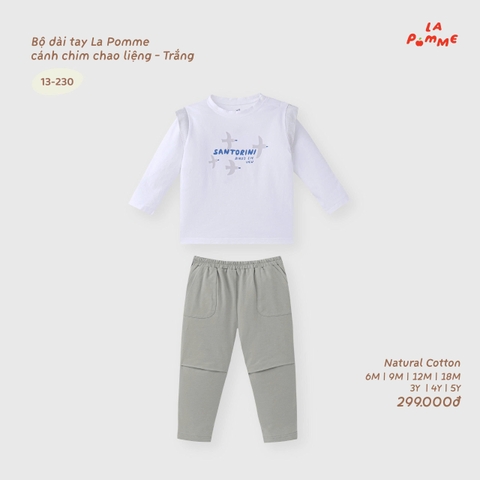 Bộ dài tay La Pomme cánh chim chao liệng 13230