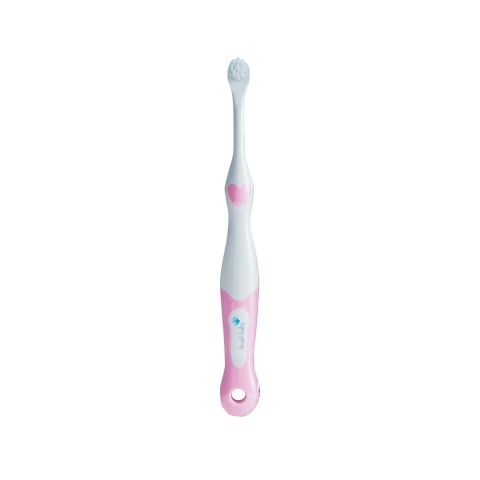 BB.0182 BRB097P Bàn chải đánh răng cho bé Bursh Baby giai đoạn 1 Hồng ( 0- 18 tháng )