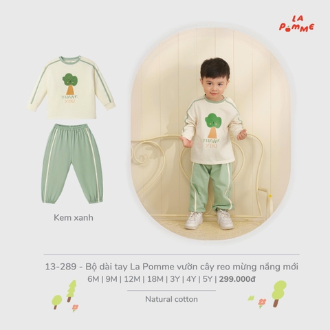 Bộ dài tay La Pomme vườn cây reo mừng nắng mới 13289
