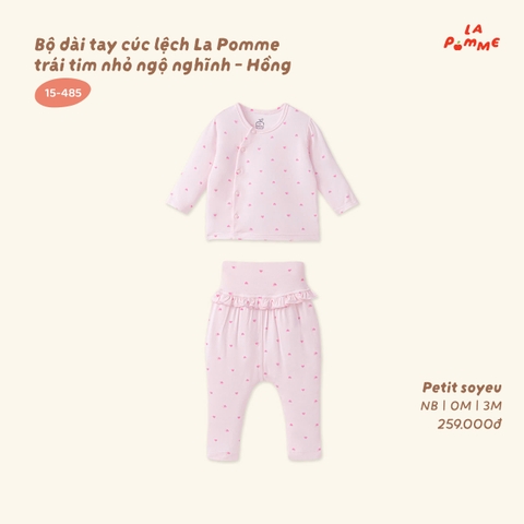 Bộ dài tay cúc lệch La Pomme trái tim nhỏ ngộ nghĩnh