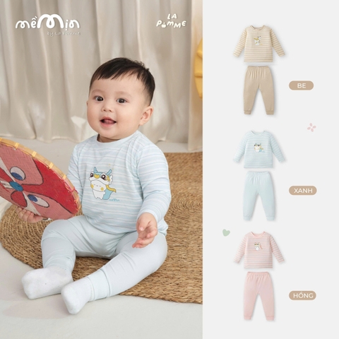Bộ dài tay Mềm Mịn by La Pomme họa tiết cún yêu siêu ngầu 13311