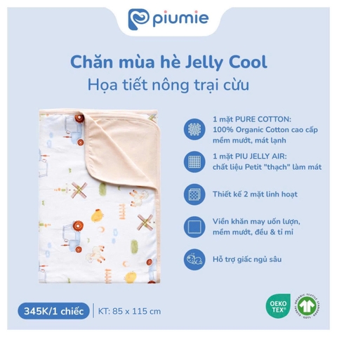 Chăn mây cotton organic họa tiết