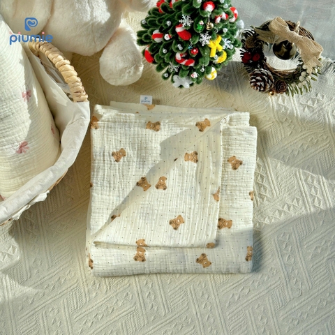 Chăn mây Muslin 4 lớp họa tiết