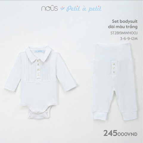 Set Bodysuit Dài Màu Trắng NU0703
