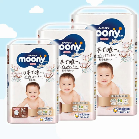 Bỉm tã quần Moony trắng - M46