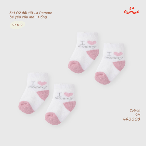 Set 02 đôi tất La Pomme bé yêu của mẹ