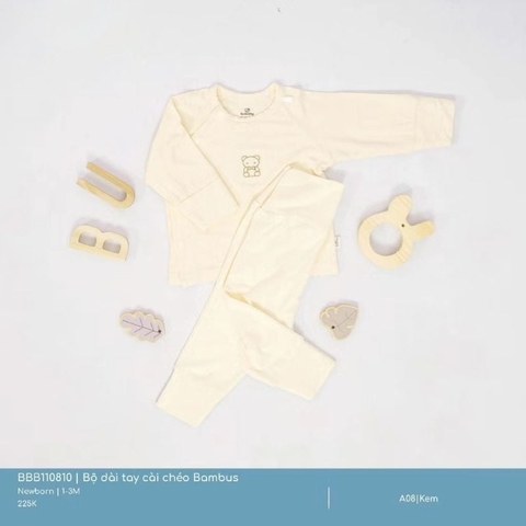 Bộ Dài Tay Cài Chéo Bambus Bubaby BBB110811