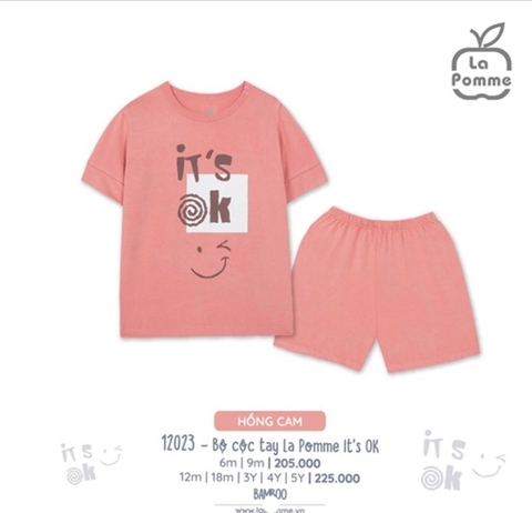 Bộ Cộc Tay La Pomme It'S Ok LA0480