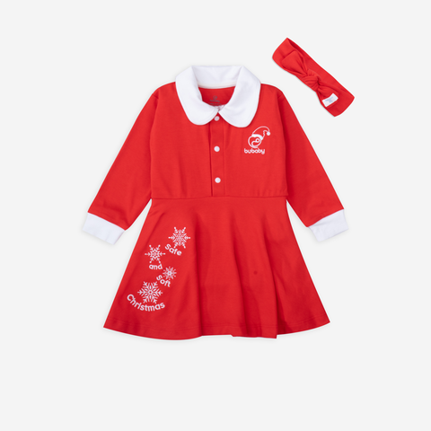 Váy Jingle Kèm Nơ Noel Bubaby BUG006