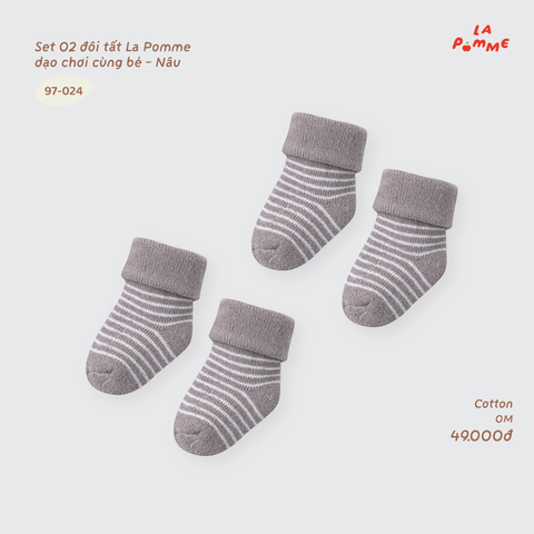 Set 02 đôi tất La Pomme dạo chơi cùng bé