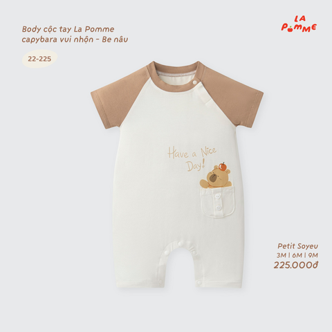 Body cộc tay La Pomme capybara vui nhộn