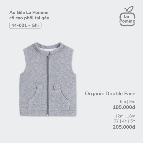 Áo Gile La Pomme Cổ Cao Phối Tai Gấu 44001