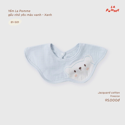Yếm La Pomme gấu nhỏ yêu màu xanh 81501