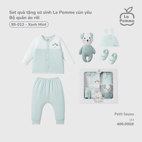 Set quà tặng sơ sinh La Pomme cún yêu