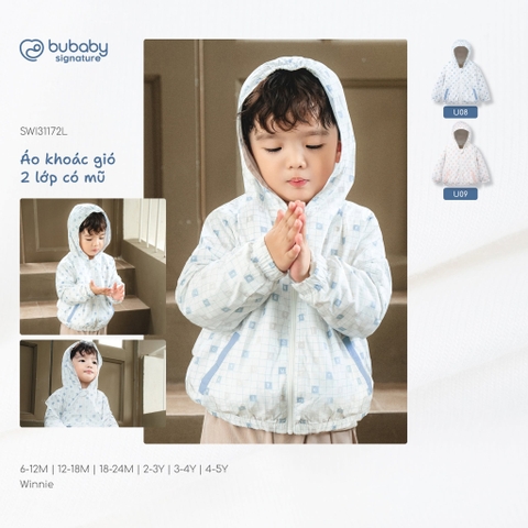 Áo khoác gió 2 lớp có mũ