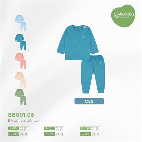 Bộ Cài Vai Dài Tay Bambus Bubaby BB001.03