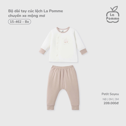 Bộ dài tay cúc lệch La Pomme chuyến xe mộng mơ