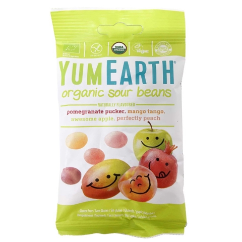 Kẹo hữu cơ hình hạt đậu vị trái cây Yumearth 50g