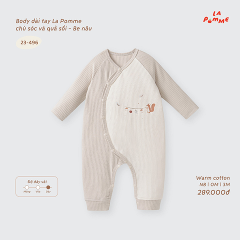Body dài tay La Pomme chú sóc và quả sồi