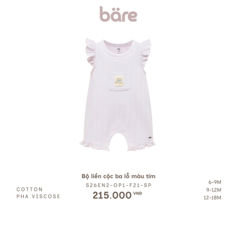 Bộ liền cộc ba lỗ màu tím