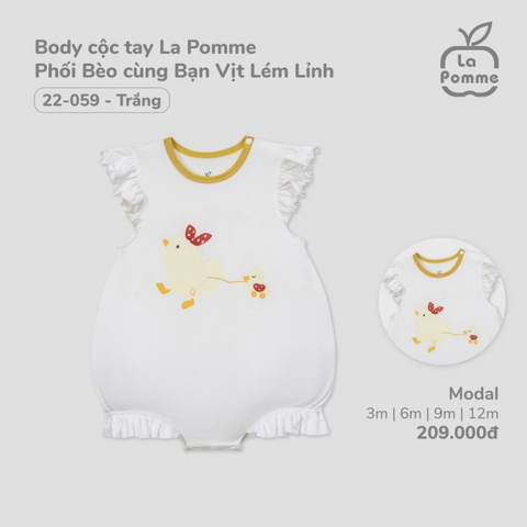 Body cộc tay La Pomme Phối Bèo cùng Bạn Vịt Lém Lỉnh 22059