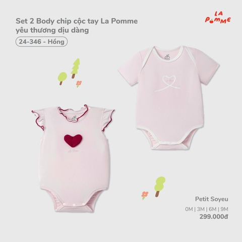 Set 2 Body chip cộc tay La Pomme yêu thương dịu dàng 24346
