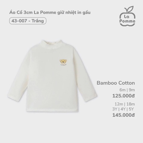 Áo Cổ 3cm La Pomme giữ nhiệt Gấu bé bỏng