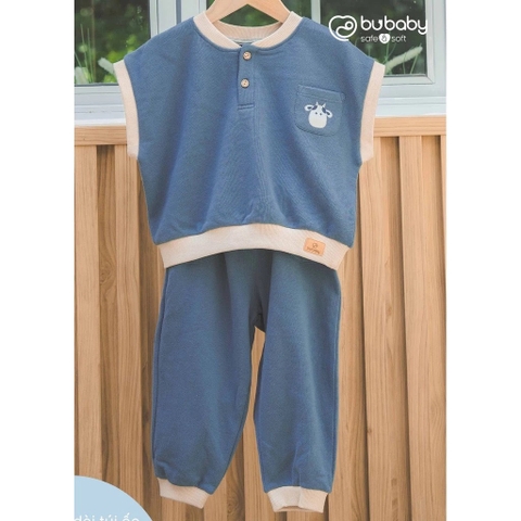 Bộ Gile Cổ Trụ, Quần Dài Túi Ốp Friend Terry Bubaby BCT1903QT