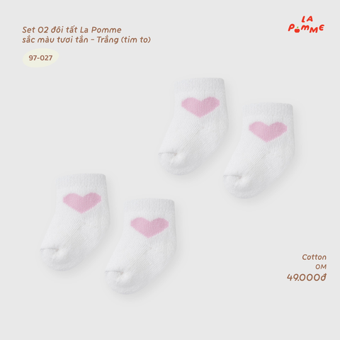 Set 02 đôi tất La Pomme sắc màu tươi tắn