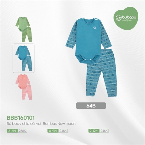 Bộ Bodychip Cài Vai Bambus Bubaby BBB160101