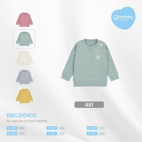 Áo Dài Tay Cổ Tròn Waffle Bubaby BBC310400