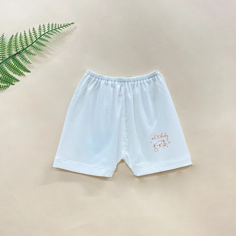 Quần mặc tã ngắn trắng Bamboo QSS0065