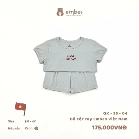 Bộ cộc tay embes Việt Nam QK-25-04