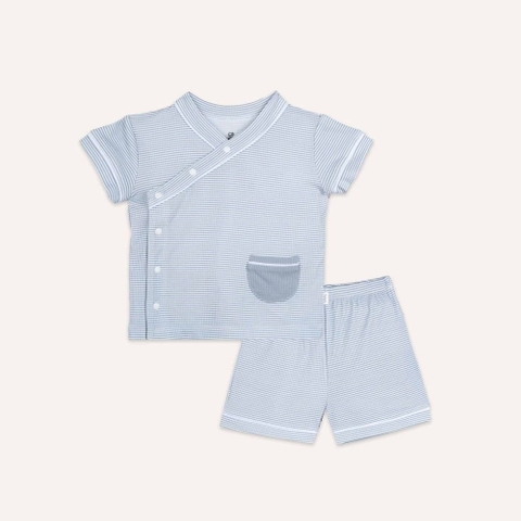Bộ ngắn tay cài chéo Pyjamas BSR1308PJ (Hàng chương trình bão lũ không hộp)