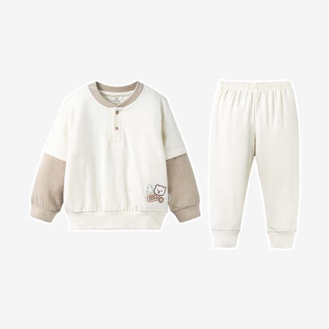 Bộ nỉ dài tay cổ trụ sweater
