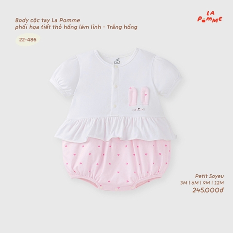Body cộc tay La Pomme phối họa tiết thỏ hồng lém lỉnh 22486