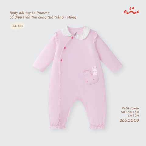 Body dài tay La Pomme cổ điệu trốn tìm cùng thỏ trắng